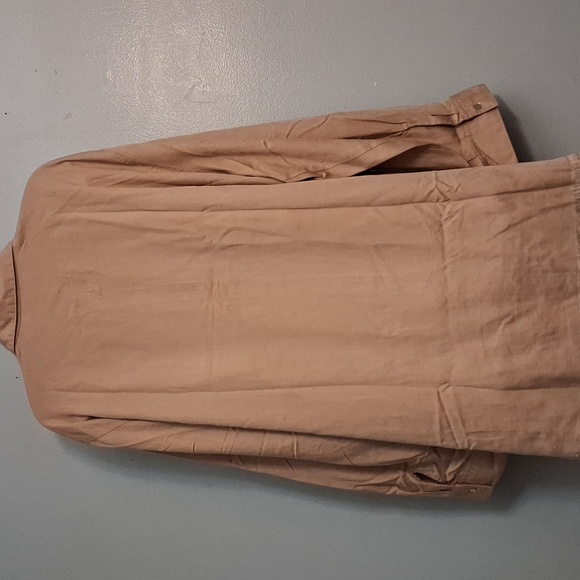 Hesters&Orchard size 2X women's khaki tencel button long sleeve/roll tab shirt. - Picture 8 of 17